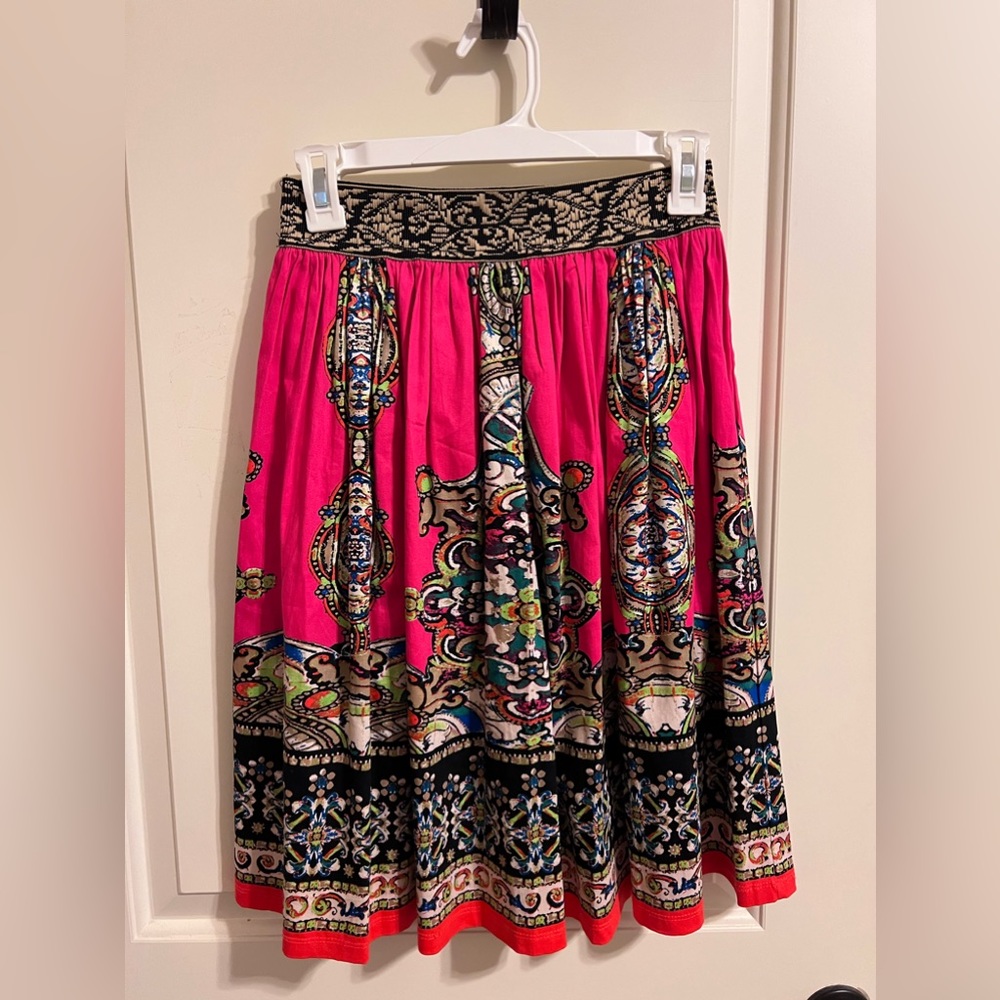 Flying Tomato Size SMALL Skirt Colorful Boho Embroidered Waist Band S